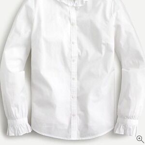 White J.Crew ruffle collar blouse #preppy #workwear MSRP: $119'